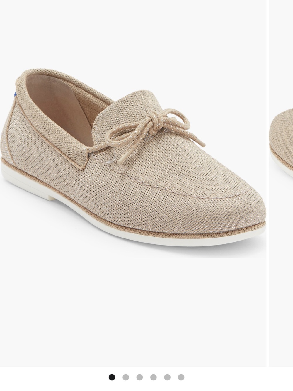 New Rothy's Gold Shimmer Boat Shoe